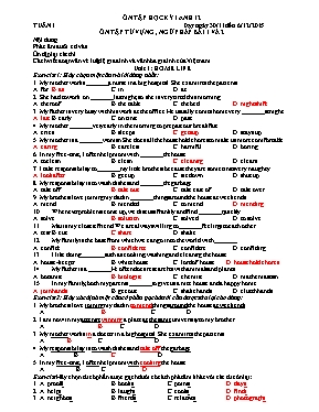 Bộ đề ôn tập học kỳ 1 môn Tiếng Anh Lớp 12 - Năm học 2015-2016